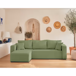 Best Mobilier Topaze Canapé d'angle 4 siège(s) Vert - Vue supplémentaire 6