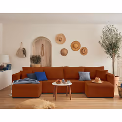 Best Mobilier Topaze, Terre cuite, Velours, Bois, Plastique, 3200 mm, 1400 mm