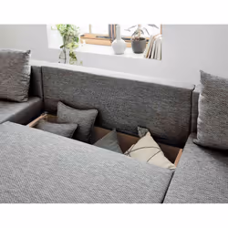 Best Mobilier Opale Canapé d'angle 7 siège(s) Noir