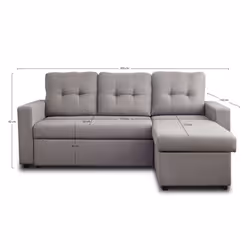 Best Mobilier Tulipe Canapé d'angle 4 siège(s) Gris