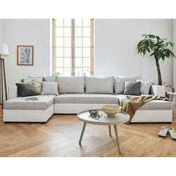 Best Mobilier Opale Canapé d'angle 7 siège(s) Gris, Blanc