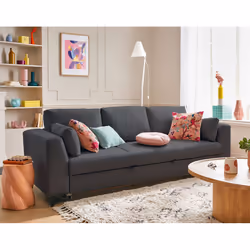 Best Mobilier Tala, Gris, Tissu, Bois, Métal, 2400 mm, 880 mm