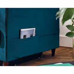 Best Mobilier Anna Canapé d'angle 7 siège(s) Bleu - Vue supplémentaire 5
