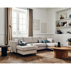 Best Mobilier Anna Canapé d'angle 7 siège(s) Beige