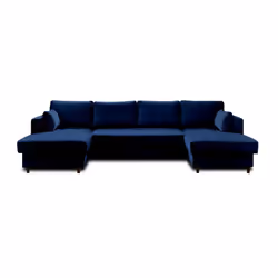 Best Mobilier Anna Canapé d'angle 7 siège(s) Bleu - Vue supplémentaire 7
