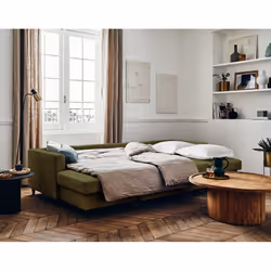 Best Mobilier Anna Canapé d'angle 7 siège(s) Vert, Olive