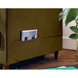 Best Mobilier Anna Canapé d'angle 7 siège(s) Vert, Olive - Vue supplémentaire 5