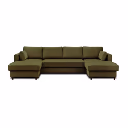 Best Mobilier Anna Canapé d'angle 7 siège(s) Vert, Olive - Vue supplémentaire 7