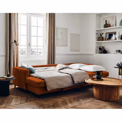 Best Mobilier Anna Canapé d'angle 7 siège(s) Couleur rouille