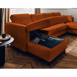 Best Mobilier Anna Canapé d'angle 7 siège(s) Couleur rouille - Vue supplémentaire 4