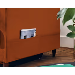 Best Mobilier Anna Canapé d'angle 7 siège(s) Couleur rouille - Vue supplémentaire 5