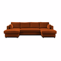 Best Mobilier Anna Canapé d'angle 7 siège(s) Couleur rouille - Vue supplémentaire 7