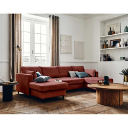 Best Mobilier Anna Canapé d'angle 7 siège(s) Rose