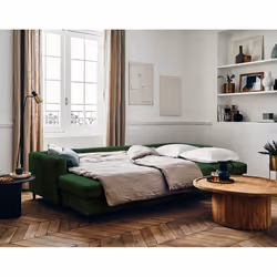 Best Mobilier Anna Canapé d'angle 7 siège(s) Vert