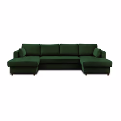 Best Mobilier Anna Canapé d'angle 7 siège(s) Vert - Vue supplémentaire 7