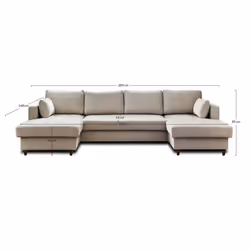Best Mobilier Anna Canapé d'angle 7 siège(s) Vert - Vue supplémentaire 8
