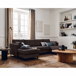 Best Mobilier Anna, Gris, Velours, Bois, Bois, 2890 mm, 1480 mm