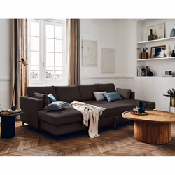 Best Mobilier Anna Canapé d'angle 7 siège(s) Gris