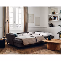 Best Mobilier Anna Canapé d'angle 7 siège(s) Gris