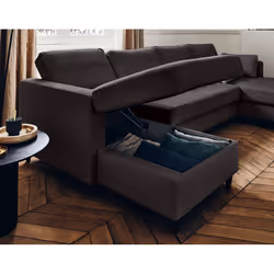 Best Mobilier Anna Canapé d'angle 7 siège(s) Gris - Vue supplémentaire 4