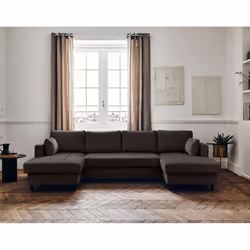 Best Mobilier Anna Canapé d'angle 7 siège(s) Gris - Vue supplémentaire 6
