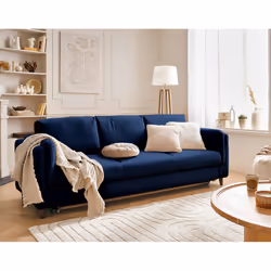 Best Mobilier Brooke, Bleu, Velours, Bois, Bois, 2300 mm, 880 mm