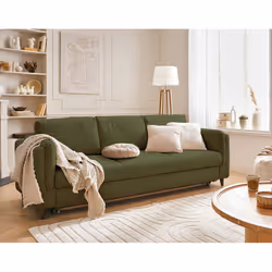 Best Mobilier Brooke, Vert, Olive, Velours, Bois, Bois, 2300 mm, 880 mm
