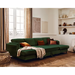 Best Mobilier Brooke Canapé d'angle 7 siège(s) Vert