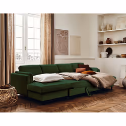 Best Mobilier Brooke Canapé d'angle 7 siège(s) Vert