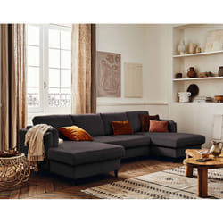 Best Mobilier Brooke Canapé d'angle 7 siège(s) Gris