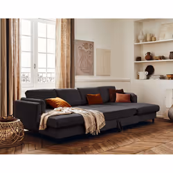 Best Mobilier Brooke Canapé d'angle 7 siège(s) Gris