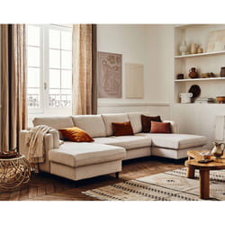 Best Mobilier Brooke Canapé d'angle 7 siège(s) Beige