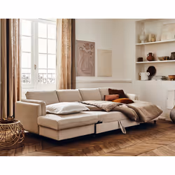 Best Mobilier Brooke Canapé d'angle 7 siège(s) Beige