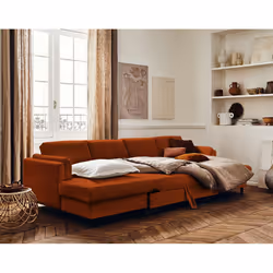 Best Mobilier Brooke Canapé d'angle 7 siège(s) Couleur rouille