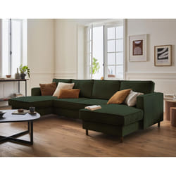 Best Mobilier Jake Canapé d'angle 7 siège(s) Vert