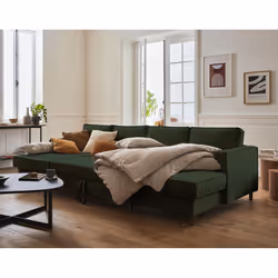 Best Mobilier Jake Canapé d'angle 7 siège(s) Vert