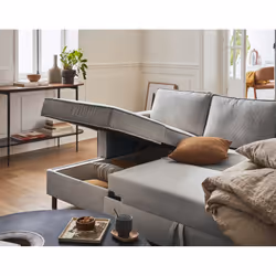 Best Mobilier Jake Canapé d'angle 7 siège(s) Gris