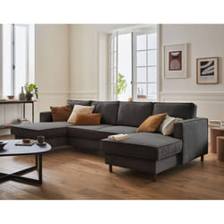 Best Mobilier Jake Canapé d'angle 7 siège(s) Gris