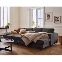 Best Mobilier Jake Canapé d'angle 7 siège(s) Gris