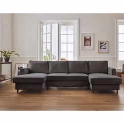 Best Mobilier Jake Canapé d'angle 7 siège(s) Gris - Vue supplémentaire 6
