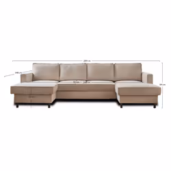 Best Mobilier Jake Canapé d'angle 7 siège(s) Gris - Vue supplémentaire 8