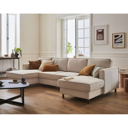 Best Mobilier Jake Canapé d'angle 7 siège(s) Beige