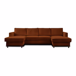 Best Mobilier Jake Canapé d'angle 7 siège(s) Couleur rouille - Vue supplémentaire 7