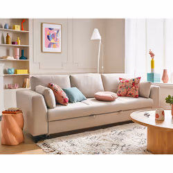 Best Mobilier Tala, Beige, Tissu, Bois, Métal, 2400 mm, 880 mm