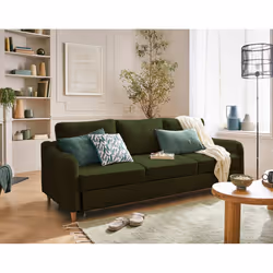 Best Mobilier Will, Vert, Tissu, Bois, Bois, 2210 mm, 890 mm