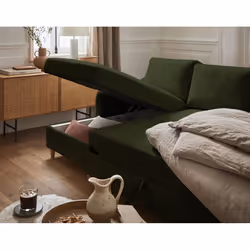 Best Mobilier Will Canapé d'angle 7 siège(s) Vert