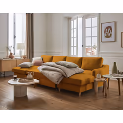 Best Mobilier Will Canapé d'angle 7 siège(s) Jaune