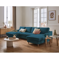 Best Mobilier Will, Bleu, Tissu, Bois, Bois, 2890 mm, 1500 mm