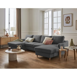 Best Mobilier Will Canapé d'angle 7 siège(s) Gris