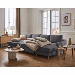 Best Mobilier Will Canapé d'angle 7 siège(s) Gris